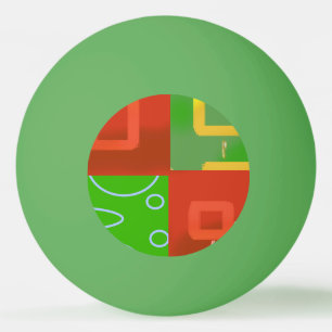 Weihnachtsrot Grüne Geometrie  Tischtennisball
