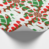 Weihnachtsrot/Grüne Ribbon Candy Geschenkpapier (Ecke)
