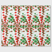 Weihnachtsrot/Grüne Ribbon Candy Geschenkpapier (Flach)