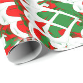 Weihnachtsrot/Grüne Ribbon Candy Geschenkpapier (Rolleneckpunkt)