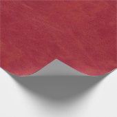 Weihnachtsrot-Imitat Ledertextur Geschenkpapier (Ecke)
