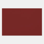 Weihnachtsrot, kräftig rot, tiefrot, schlicht rot geschenkpapier set (Vorderseite)