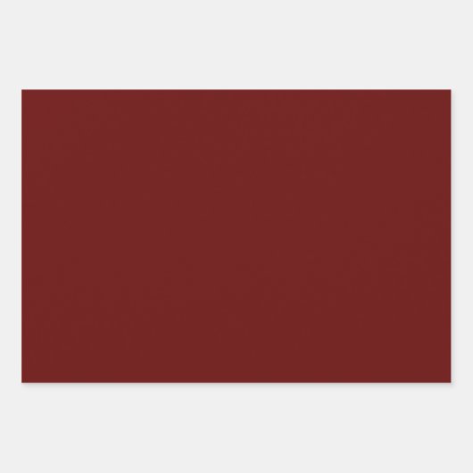 Weihnachtsrot, kräftig rot, tiefrot, schlicht rot geschenkpapier set (Vorderseite)