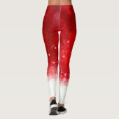 Weihnachtsrot Leggings (Rückseite)