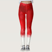 Weihnachtsrot Leggings (Vorderseite)