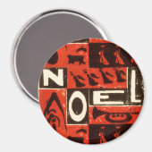 Weihnachtsrot Magnet (Vorderseite/Rückseite)