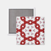 Weihnachtsrot Magnet (Vorderseite/Rückseite)
