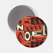 Weihnachtsrot Magnet (Vorderseite/Rückseite)