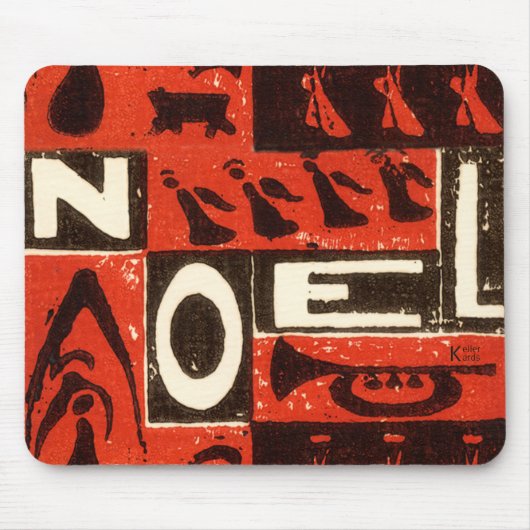 Weihnachtsrot Mousepad (Vorne)