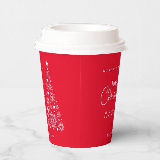 Weihnachtsrot Pappbecher (Rechts)