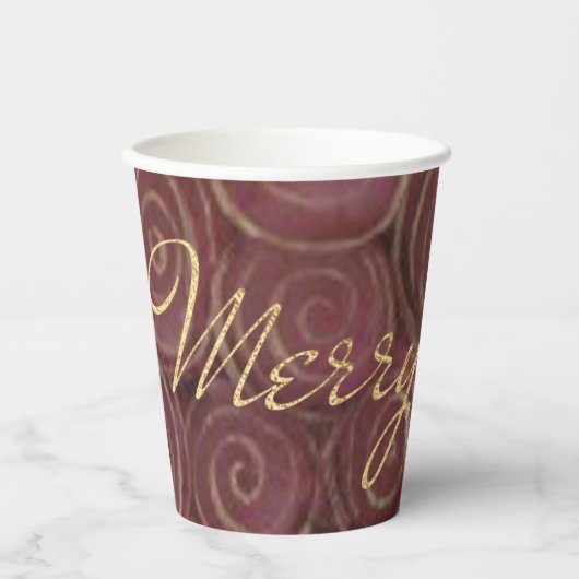 Weihnachtsrot Pappbecher (Vorderseite)