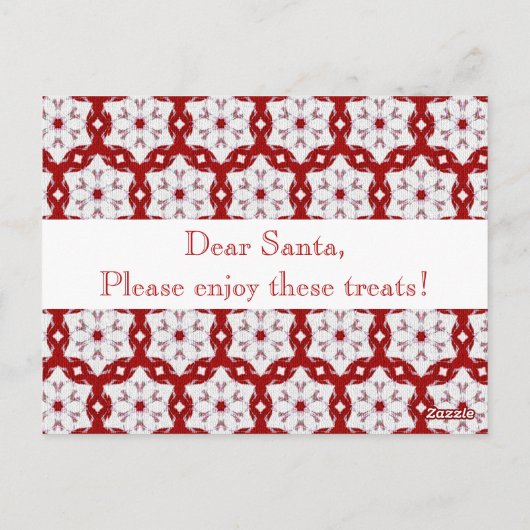 Weihnachtsrot Postkarte (Rückseite)