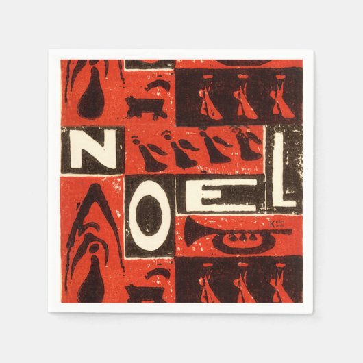 Weihnachtsrot Serviette (Vorderseite)