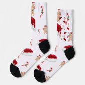 Weihnachtsrot Socken (Linkes Detail)