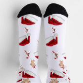 Weihnachtsrot Socken (Oben)