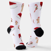 Weihnachtsrot Socken (Gewinkelt)