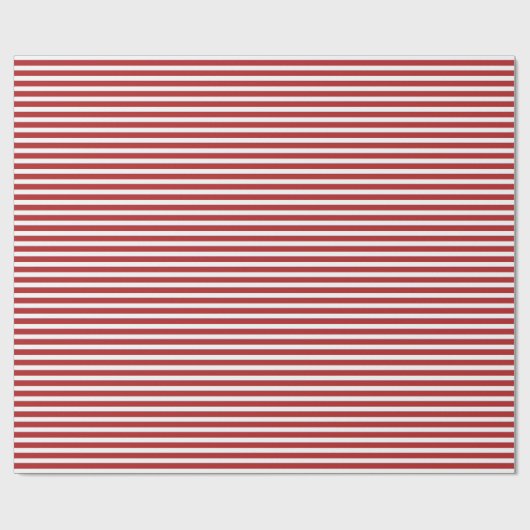 Weihnachtsrot Stripes Packpapier (Flach)