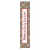 Weihnachtsrot und Abstraktes Muster Kurzer Tischläufer (Vorderseite)