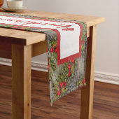 Weihnachtsrot und Abstraktes Muster Kurzer Tischläufer (Beispiel)