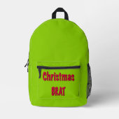 Weihnachtsrot und Brat Green Bedruckter Rucksack (Vorderseite)