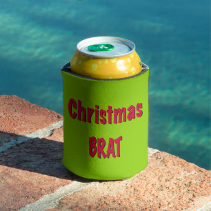 Weihnachtsrot und Brat Green Dosenkühler