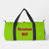 Weihnachtsrot und Brat Green Duffle Bag (Vorderseite)