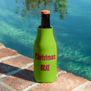Weihnachtsrot und Brat Green Flaschenkühler