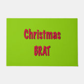 Weihnachtsrot und Brat Green Fußmatte (Vorderseite)