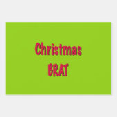 Weihnachtsrot und Brat Green Geschenkpapier Set (Vorderseite 2)