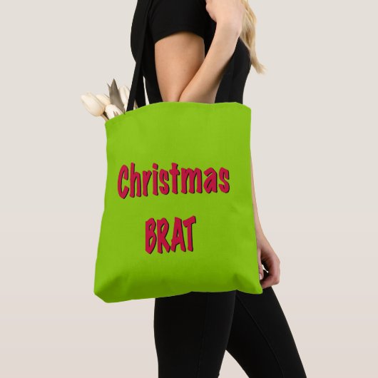 Weihnachtsrot und Brat Green Tasche (Von Nahem)