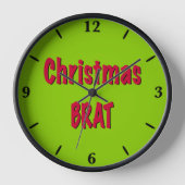 Weihnachtsrot und Brat Green Uhr (Vorderseite)