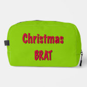 Weihnachtsrot und Brat Green Waschbeutel (Vorderseite)