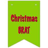 Weihnachtsrot und Brat Green Wimpelkette (Dritte Fahne)