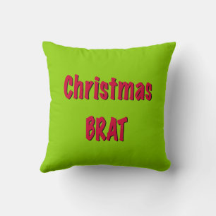 Weihnachtsrot und Bratgrün Kissen