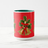 Weihnachtsrot und Festgrün Tasse (Zentrum)