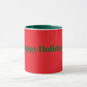 Weihnachtsrot und Festgrün Tasse (Zentrum)