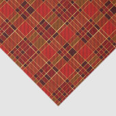 Weihnachtsrot und Gold Kariert Seidenpapier (Detail)