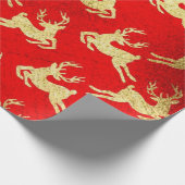 Weihnachtsrot und Goldfolie Geschenkpapier (Ecke)