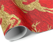 Weihnachtsrot und Goldfolie Geschenkpapier (Rolleneckpunkt)
