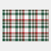 Weihnachtsrot und Grün Kariert Geschenkpapier Set (Vorderseite 3)