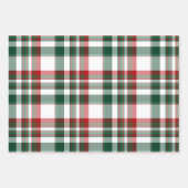 Weihnachtsrot und Grün Kariert Geschenkpapier Set (Vorderseite)