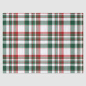Weihnachtsrot und Grün Kariert Seidenpapier (Vorderseite)