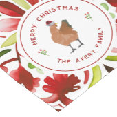 Weihnachtsrot und grüne Farbe Kurzer Tischläufer (Ecke)