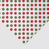 Weihnachtsrot und grüne Polka Punkte Seidenpapier (Ausschnitt)