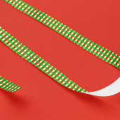 Weihnachtsrot und grüne Raute Satinband