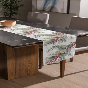 Weihnachtsrot und Grüner Blumentisch Mittelgroßer Tischläufer