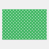 Weihnachtsrot und grüner Polka-Dot Geschenkpapier Set (Vorderseite 3)