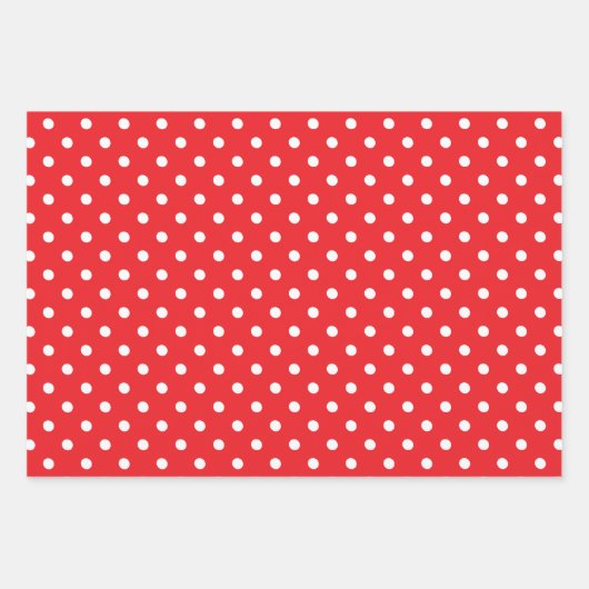 Weihnachtsrot und grüner Polka-Dot Geschenkpapier Set (Vorderseite 2)