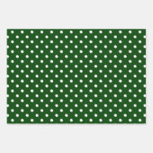 Weihnachtsrot und grüner Polka-Dot Geschenkpapier Set (Vorderseite)