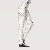 Weihnachtsrot und grüner Polka Dot Leggings (Rechts)